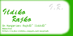 ildiko rajko business card